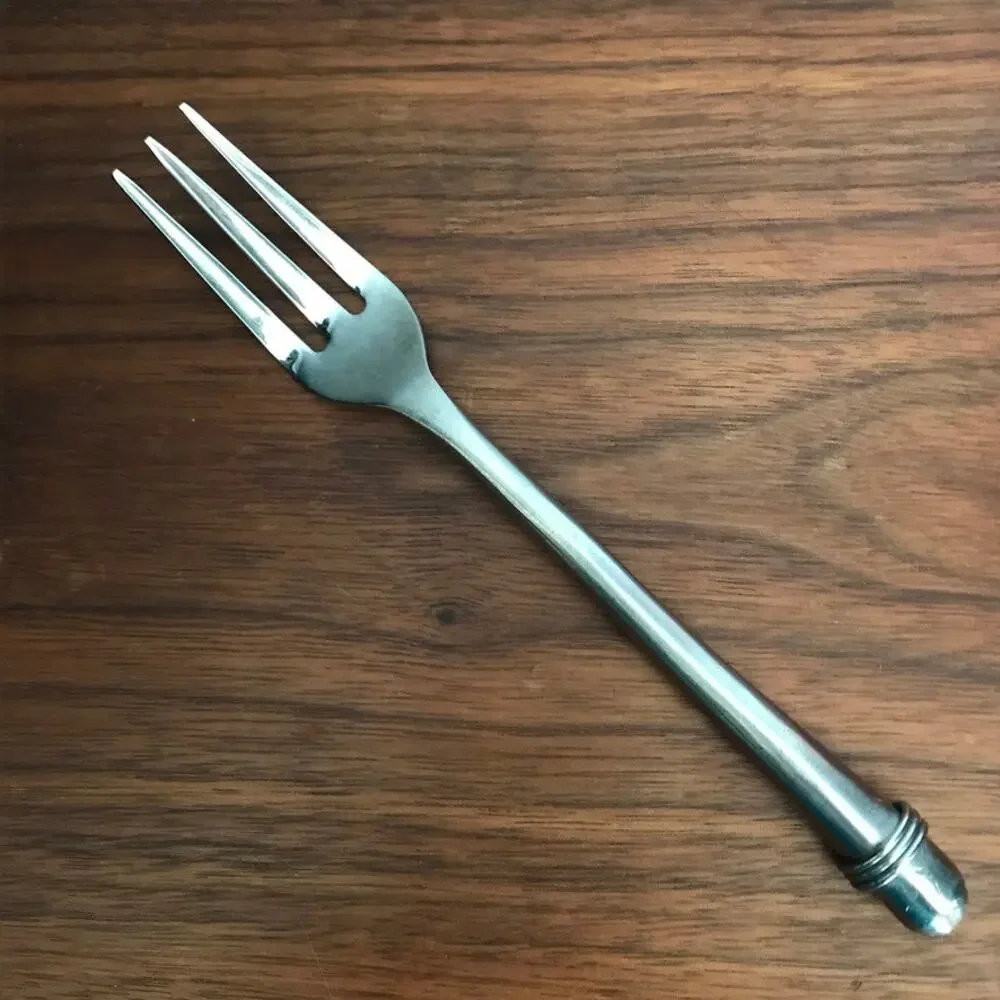 Pier 1 TADPOLE stainless steel flatware - single salad fork (some damage)